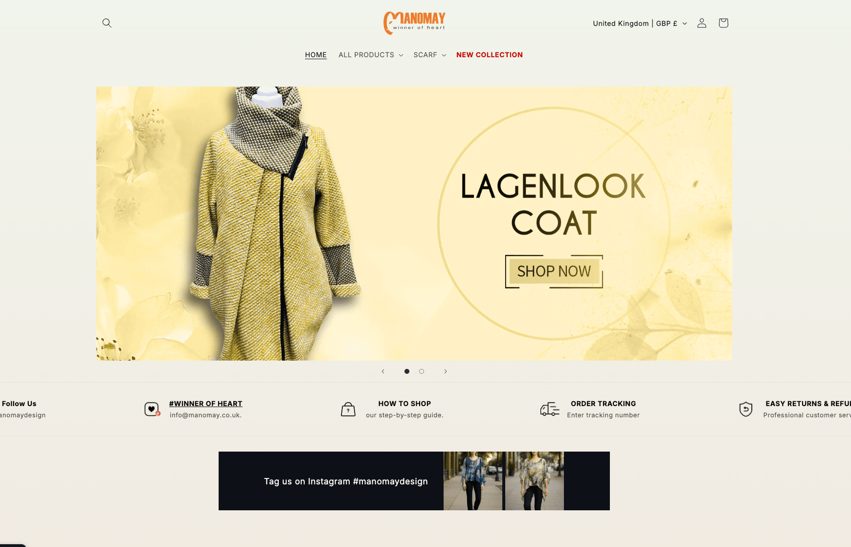 Manomay Shopify Redesign